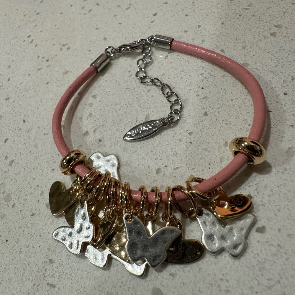 Demdaco Giving Collection Hearts and Butterflies Charm Bracelet
